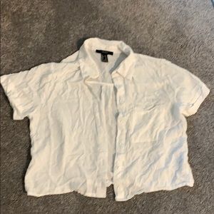 White short sleeve button down